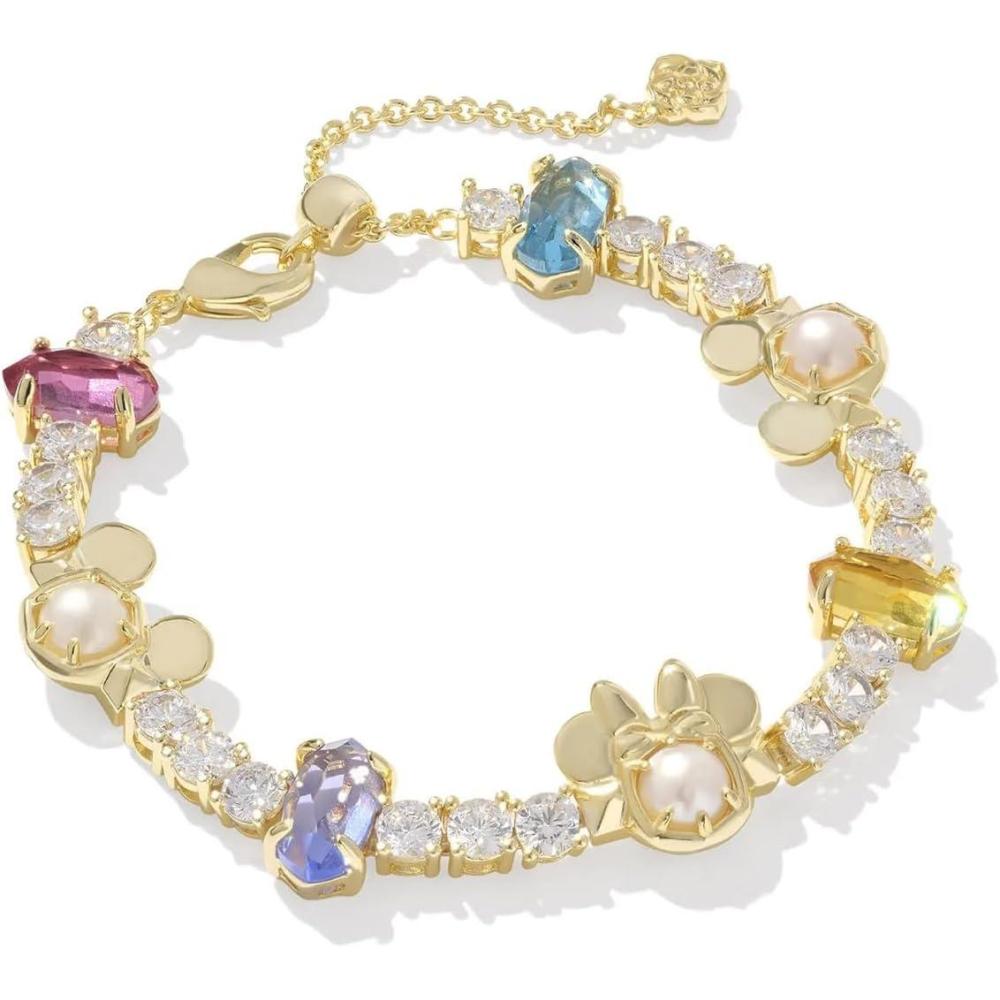imageKendra Scott x Disney Mickey Mouse and Minnie Mouse Tennis Bracelet Fashion Jewelry for WomenGOLD MULTI MIX