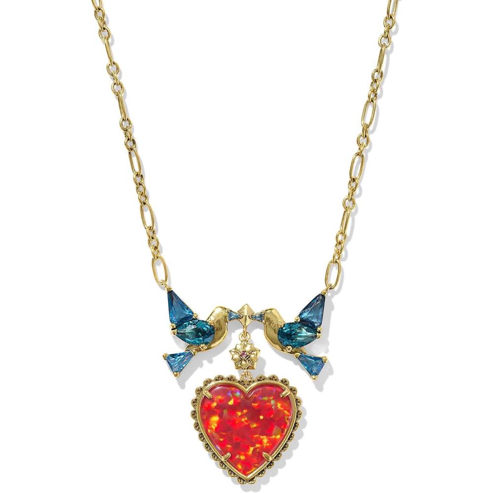 imageKendra Scott x Disney Snow White Heart Statement Necklace 14K GoldPlated Fashion Jewelry for Women