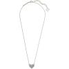 Kendra Scott Ari Heart Adjustable Length Pendant Necklace for Women, Fashion Jewelry(RHODIUM – PLATINUM DRUSY)