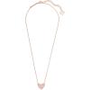 Kendra Scott Ari Heart Adjustable Length Pendant Necklace for Women, Fashion Jewelry(ROSE GOLD – PINK DRUSY)