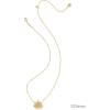 Kendra Scott Disney Elisa Princess Short Pendant Necklace, Fashion Jewelry for Women(GOLD – ORANGE CITRINE)