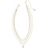 Kendra Scott Mini Elisa Triple Strand Necklace, Fashion Jewelry for Women(CARNATION KYOCERA OPAL)