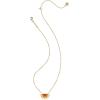 Kendra Scott Samantha Sun Short Pendant Necklace, Fashion Jewelry for Women(ORANGE GLASS)