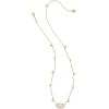 Kendra Scott x Disney Mickey Mouse Elisa Short Pendant Necklace, Fashion Jewelry for Women(GOLD – IRIDESCENT DRUSY)