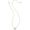 Kendra Scott x Disney Mickey Mouse Short Pendant Necklace, Fashion Jewelry for Women(GOLD – WHITE PEARL)