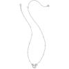 Kendra Scott x Disney Mickey Mouse Short Pendant Necklace, Fashion Jewelry for Women(RHODIUM – WHITE PEARL)