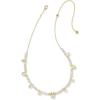 Kendra Scott x Disney Mickey Mouse and Minnie Mouse Tennis Necklace, Fashion Jewelry for Women(GOLD – WHITE CRYSTAL)