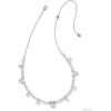 Kendra Scott x Disney Mickey Mouse and Minnie Mouse Tennis Necklace, Fashion Jewelry for Women(RHODIUM – WHITE CRYSTAL)