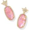 Kendra Scott Disney Dana Princess Drop Earrings, Fashion Jewelry for Women(GOLD – LIGHT PINK IRIDESCENT ABALONE)