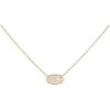 Kendra Scott® Grayson Stone Pendant Necklace – Brass Construction – 14K Gold Plating – Lobster Clasp(Gold Rose Quartz)