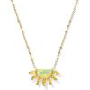 Kendra Scott Samantha Sun Short Pendant Necklace, Fashion Jewelry for Women(YELLOW OPALESCENT RESIN)