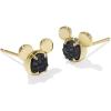 Kendra Scott x Disney Mickey Mouse Stud Earrings, Fashion Jewelry for Women(GOLD – BLACK DRUSY)