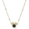 Kendra Scott x Disney Minnie Mouse Short Pendant Necklace, Fashion Jewelry for Women(GOLD – BLACK DRUSY)