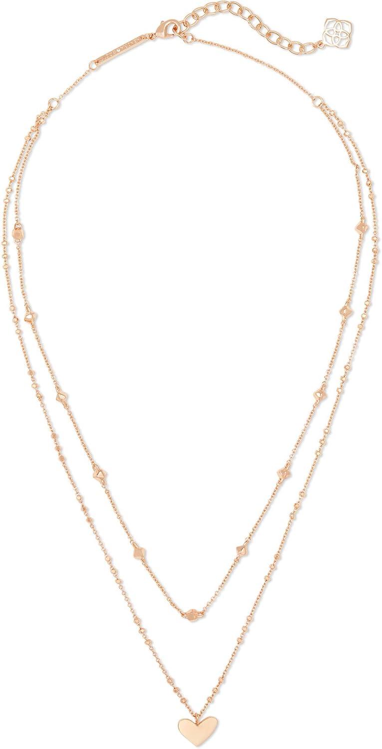 imageKendra Scott Ari Heart Multistrand Necklace Fashion Jewelry for WomenROSE GOLD METAL
