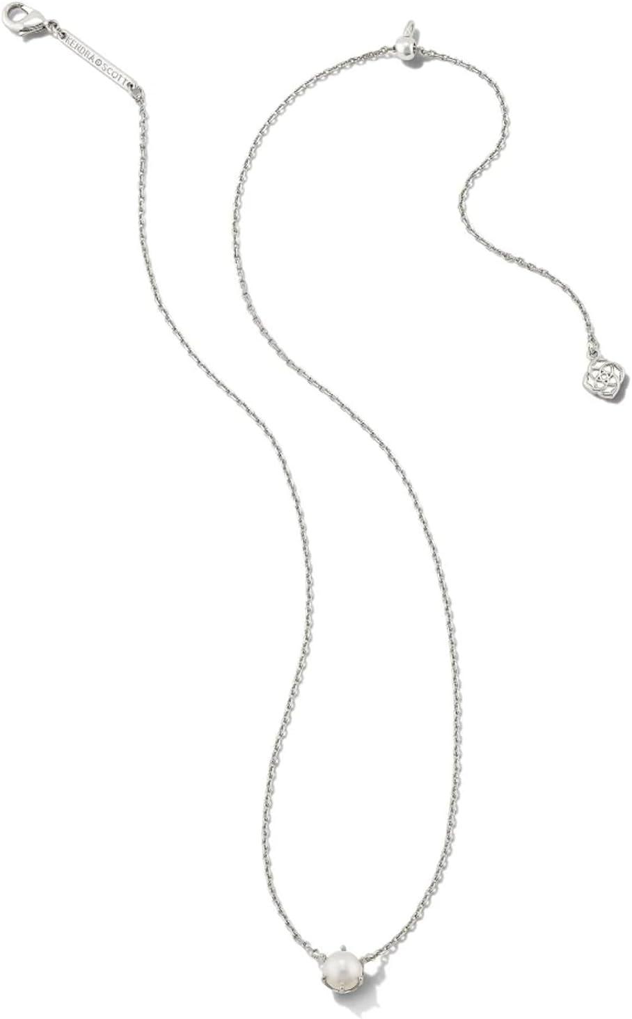 imageKendra Scott Ashton Pendant Necklace in White Pearl Fashion Jewelry for WomenRHODIUM WHITE PEARL