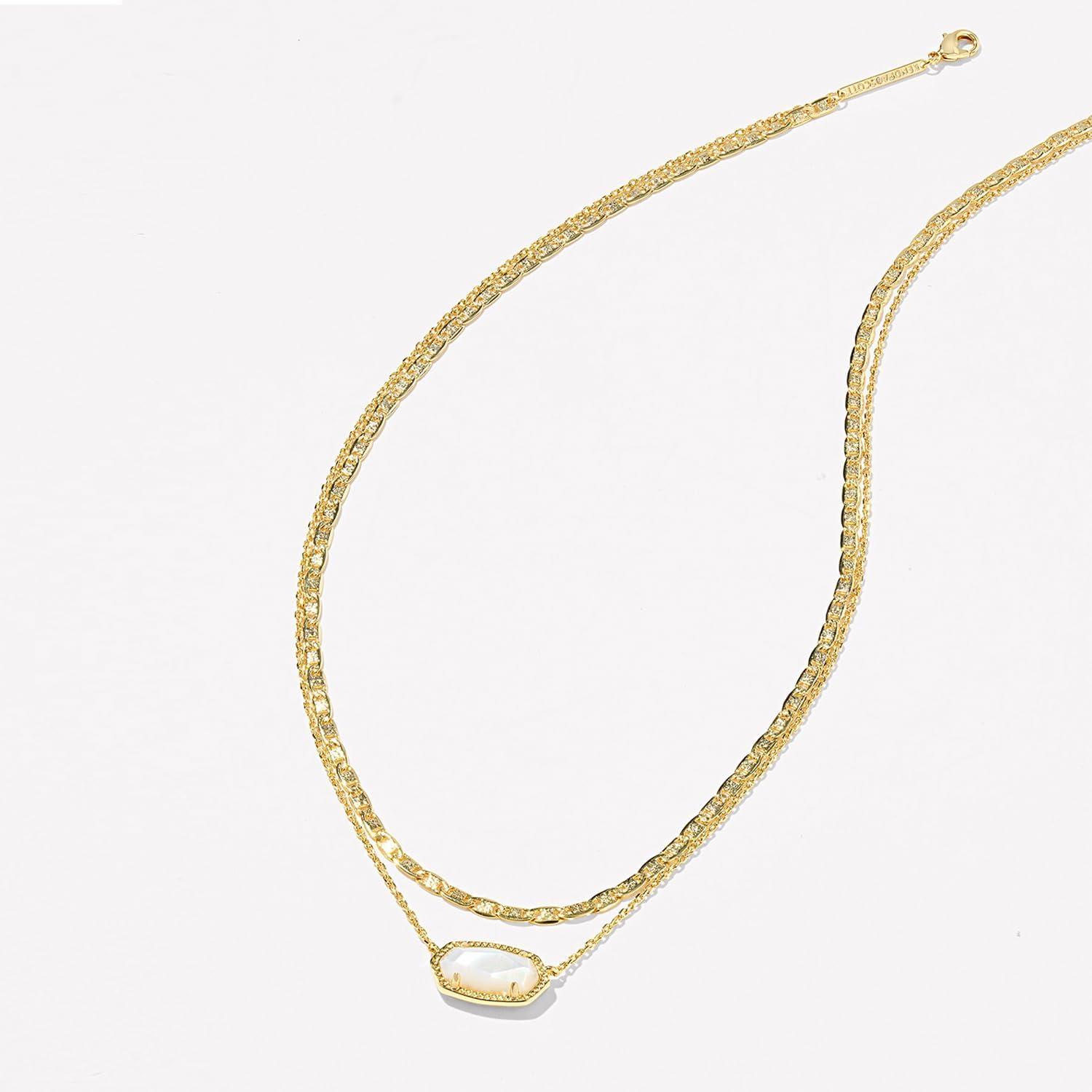 imageKendra Scott Elisa Multi Strand Necklace for Women Fashion JewelryGOLD IVORY MOTHER OF PEARL