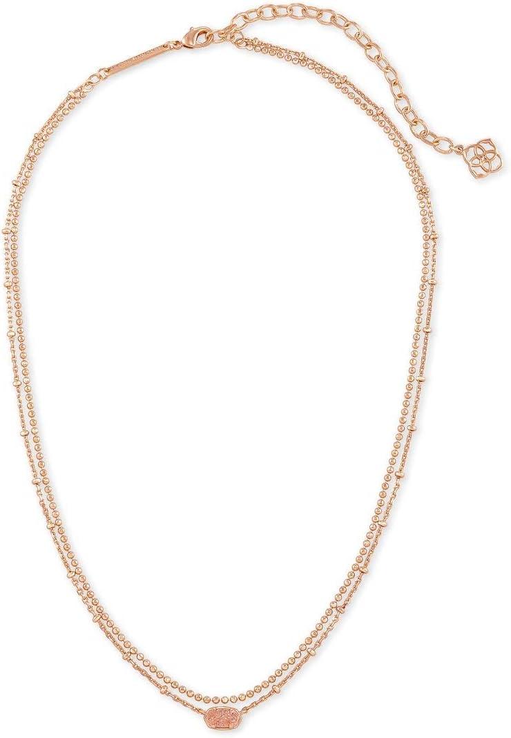 imageKendra Scott Emilie Multi Strand Necklace Fashion Jewelry for WomenROSE GOLD SAND DRUSY