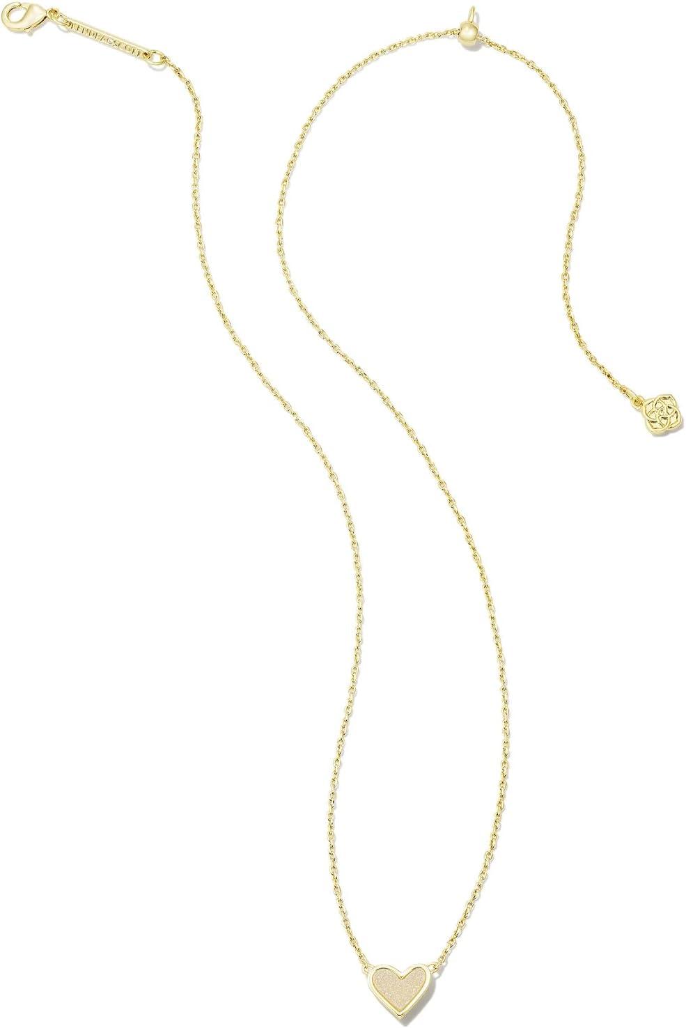 imageKendra Scott Framed Ari Heart Pendant Necklace Fashion Jewelry for WomenGOLD IRIDESCENT DRUSY