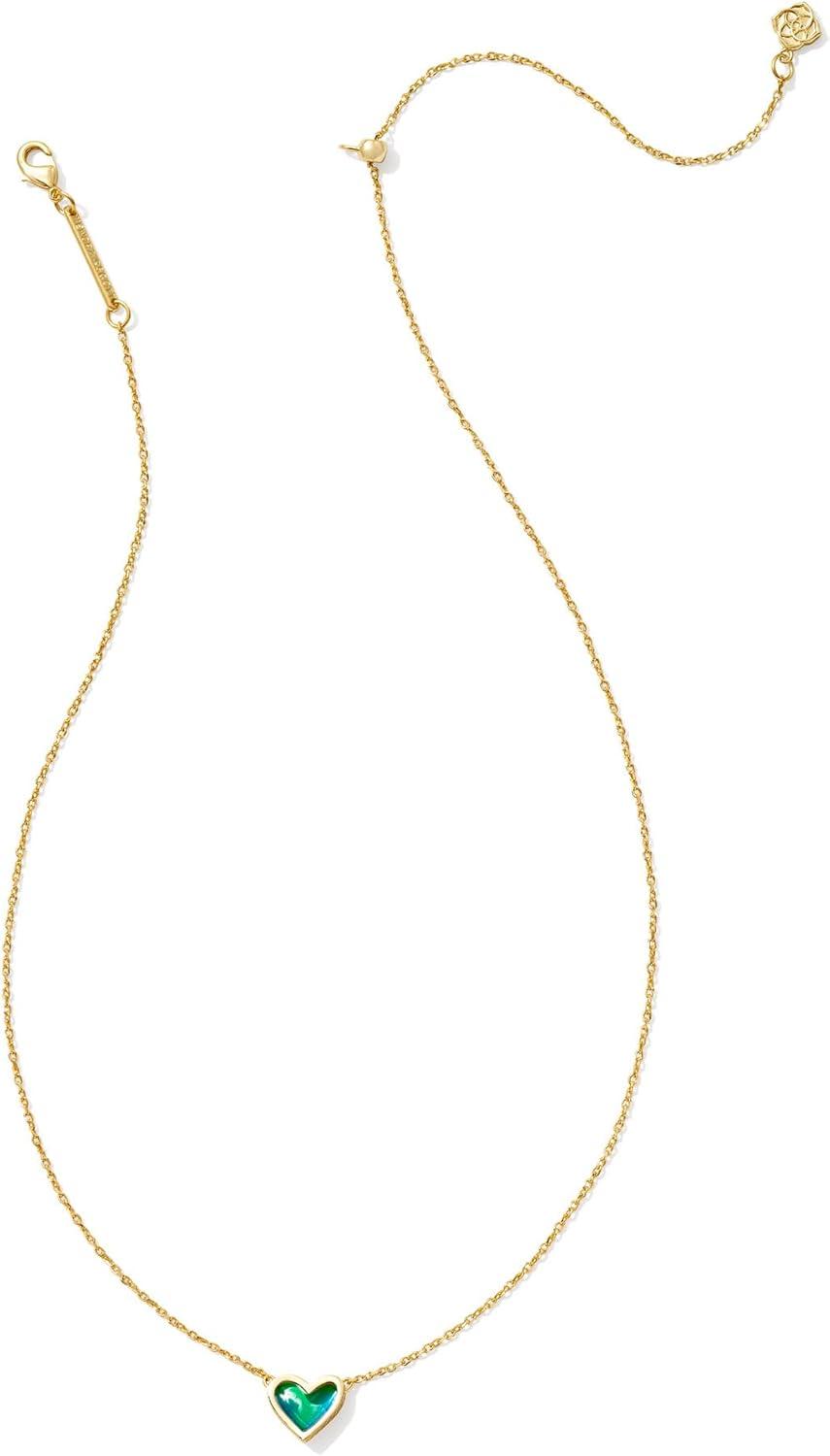 imageKendra Scott Framed Ari Heart Pendant Necklace Fashion Jewelry for WomenGOLD MOOD STONE