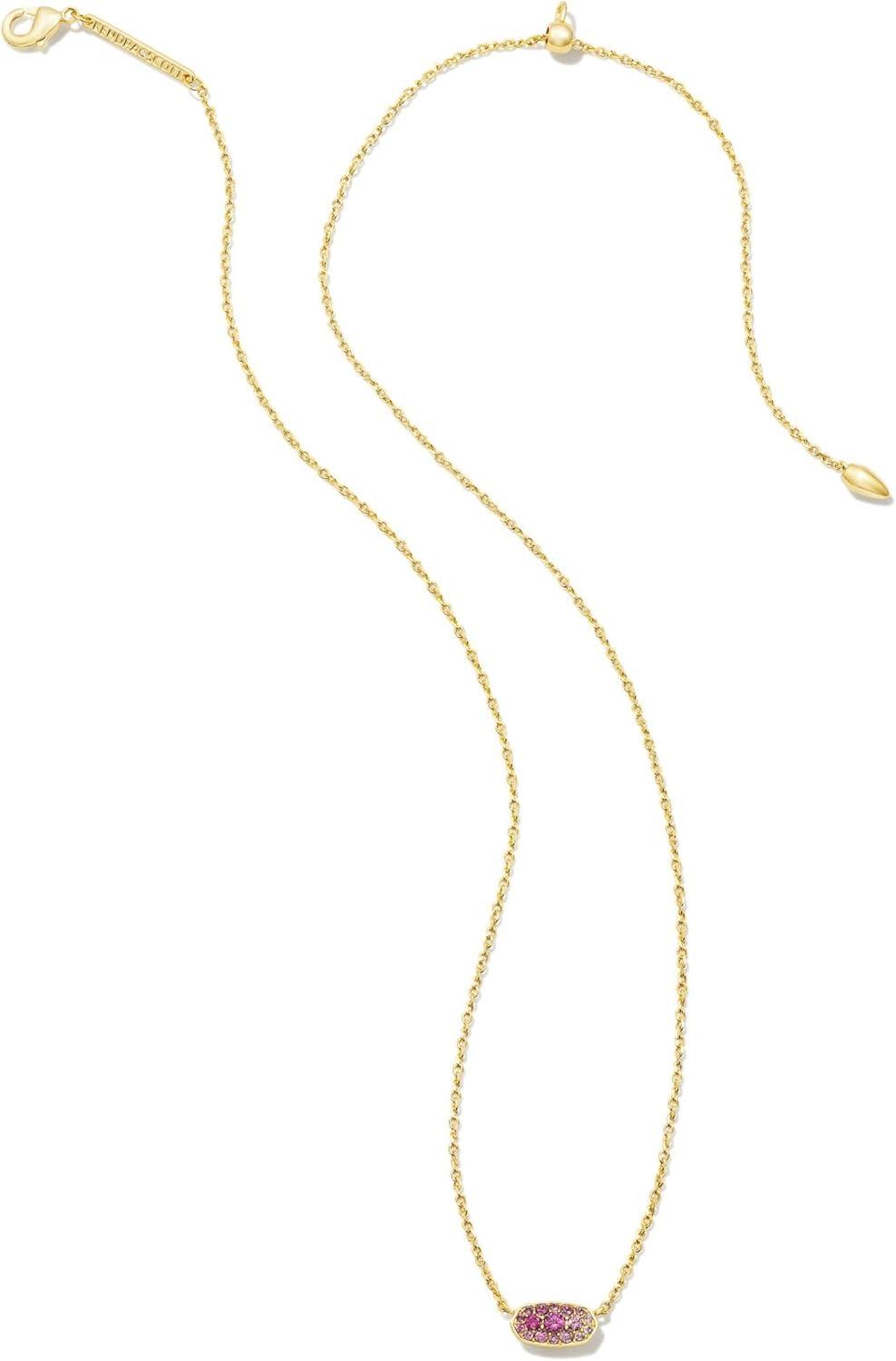imageKendra Scott Grayson Crystal Pendant Necklace Fashion Jewelry for WomenGold Pink Ombre