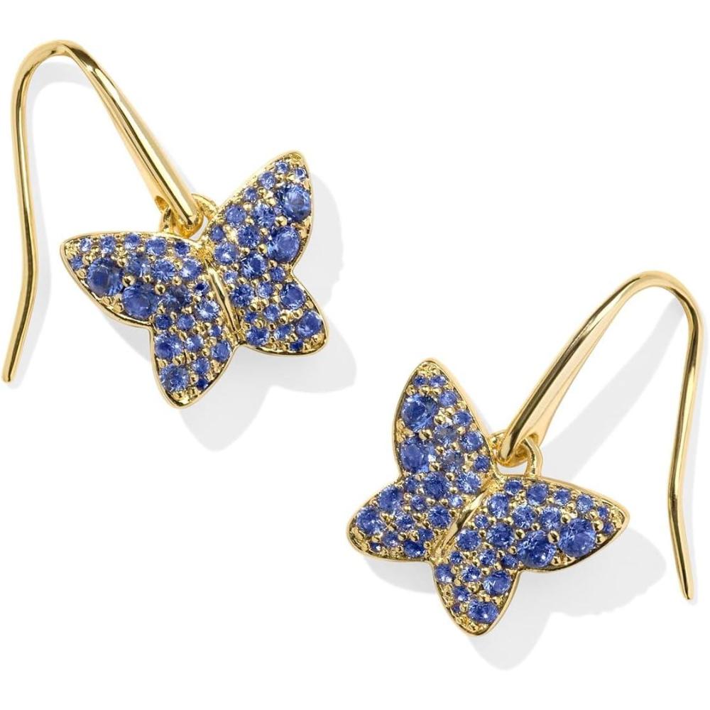 imageKendra Scott 14k GoldPlated Lillia Crystal Drop Earrings in Blue Crystal Fashion Jewelry for Women