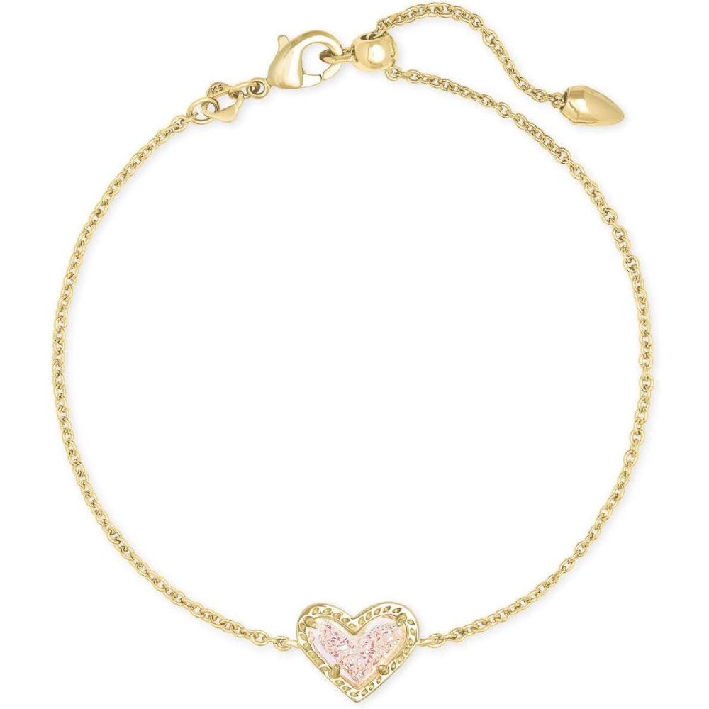 imageKendra Scott Ari Heart Link Chain Bracelet for Women Fashion JewelryGOLD  IRIDESCENT DRUSY