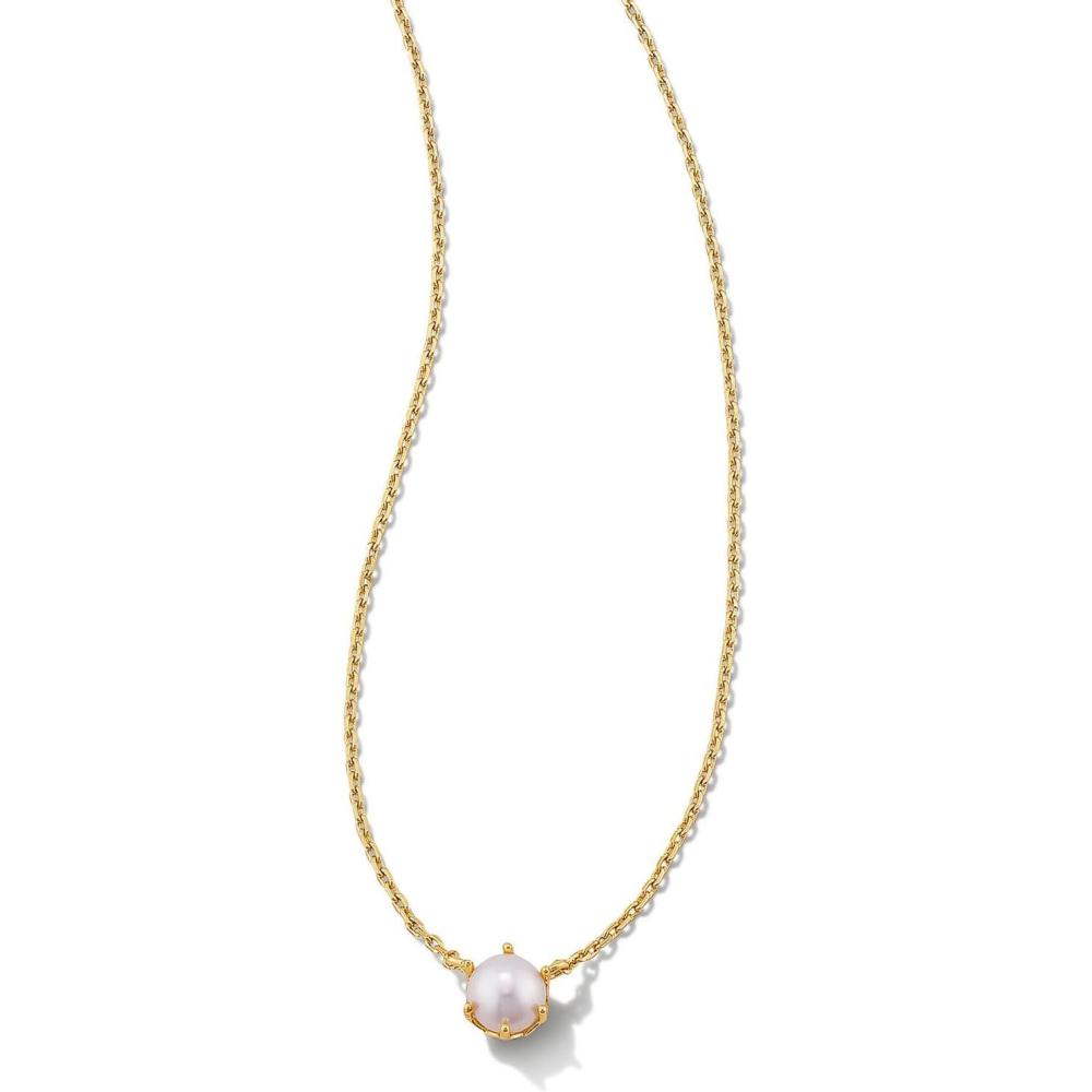 imageKendra Scott Ashton Pendant Necklace in White Pearl Fashion Jewelry for WomenGOLD WHITE PEARL