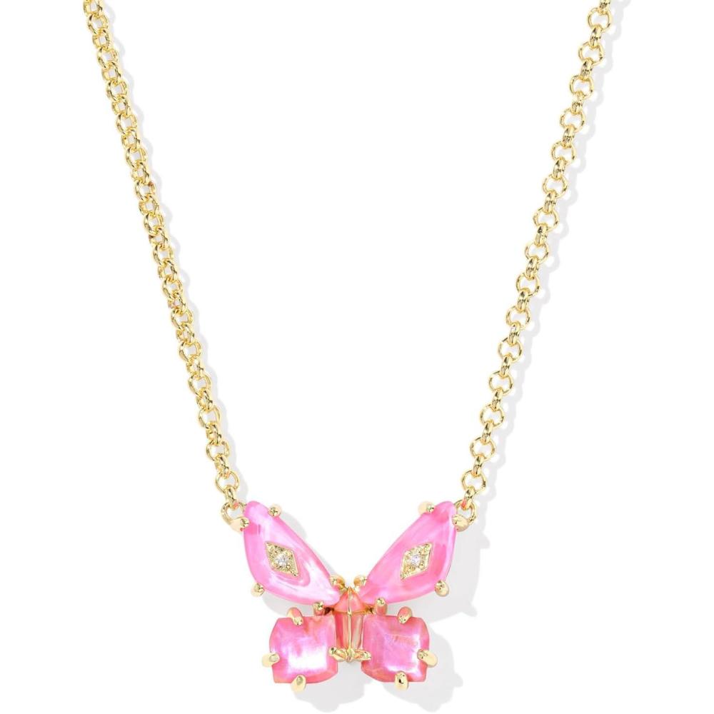 imageKendra Scott Bianca Butterfly Short Pendant Necklace Fashion Jewelry for WomenPINK MIX