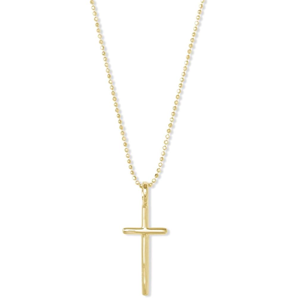 imageKendra Scott Davis Cross Charm Necklace in 18k Yellow Gold Vermeil Fine Jewelry for Women