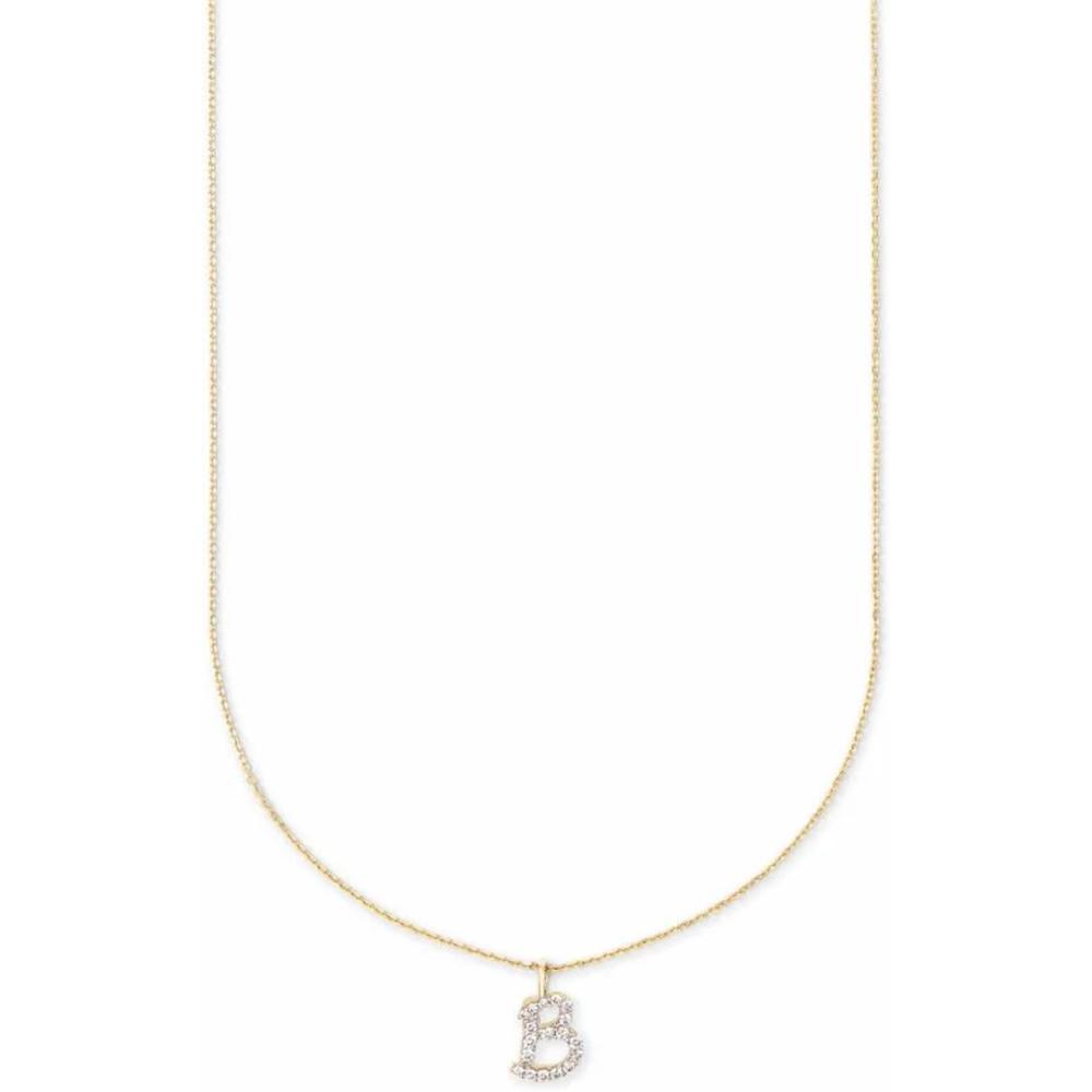 imageKendra Scott Diamond Letter AZ Pendant Necklace Fine Jewelry For WomenLETTER B