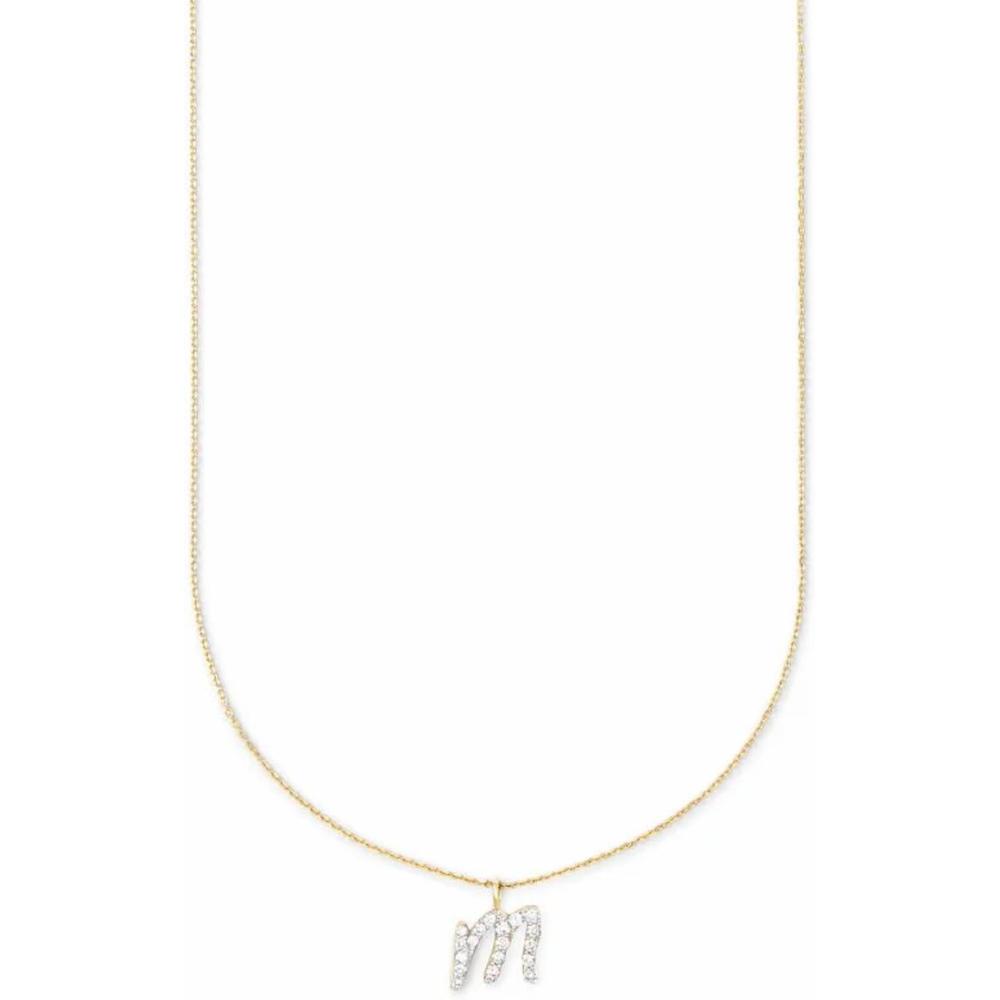 imageKendra Scott Diamond Letter AZ Pendant Necklace Fine Jewelry For WomenLETTER M