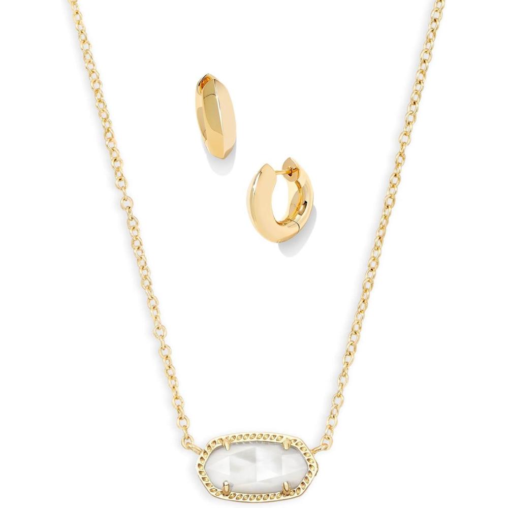 imageKendra Scott Elisa Mikki Gift Set Fashion Jewelry for WomenGOLD IVORY MOTHER OF PEARL