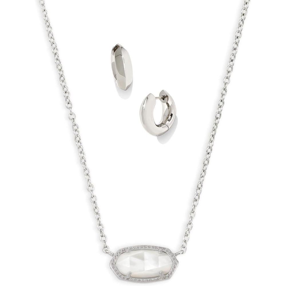 imageKendra Scott Elisa Mikki Gift Set Fashion Jewelry for WomenRHODIUM  IVORY MOTHER OF PEARL
