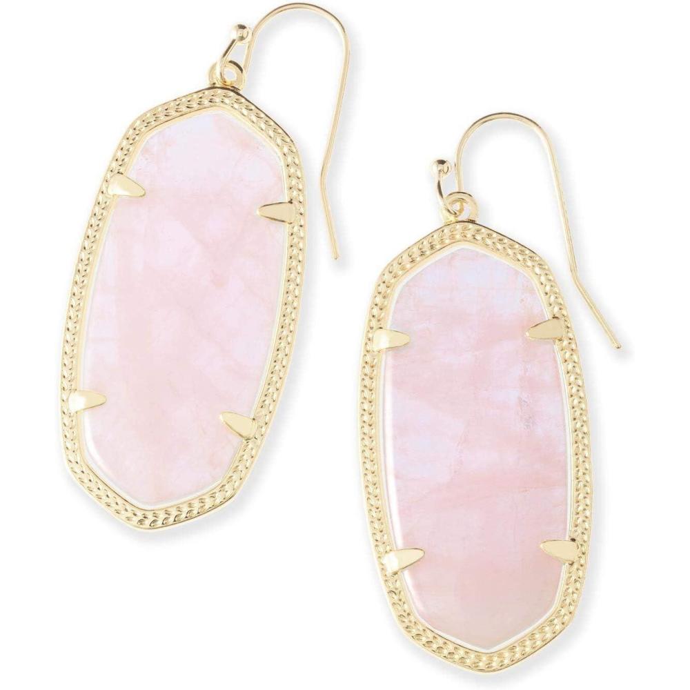imageKendra Scott Elle Drop Earrings for WomenGOLD  ROSE QUARTZ