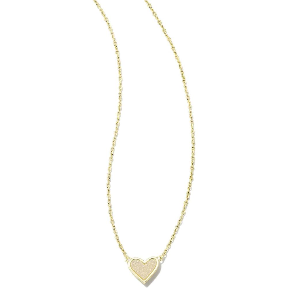 imageKendra Scott Framed Ari Heart Pendant Necklace Fashion Jewelry for WomenGOLD IRIDESCENT DRUSY