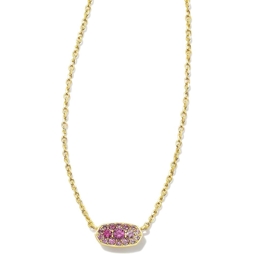 imageKendra Scott Grayson Crystal Pendant Necklace Fashion Jewelry for WomenGold Pink Ombre