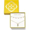 Kendra Scott Amelia Cross Necklace Gift Set, 14k Gold Plated Brass, Crystal, Fashion Jewelry for Women