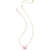 Kendra Scott Bianca Butterfly Short Pendant Necklace, Fashion Jewelry for Women(PINK MIX)