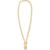 Kendra Scott Daphne Link And Chain Necklace, Fashion Jewelry for Women(LIGHT PINK IRIDESCENT ABALONE)