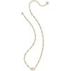 Kendra Scott Elisa Figaro Chain Short Pendant Necklace, Fashion Jewelry for Women(GOLD – IRIDESCENT ABALONE)
