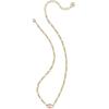Kendra Scott Elisa Figaro Chain Short Pendant Necklace, Fashion Jewelry for Women(GOLD – PINK IRIDESCENT MOTHER OF PEARL)