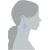Kendra Scott Elle Drop Earrings for Women(Rhodium/Turquoise)