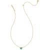 Kendra Scott Framed Ari Heart Pendant Necklace, Fashion Jewelry for Women(GOLD – MOOD STONE)