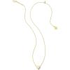 Kendra Scott Framed Ari Heart Pendant Necklace, Fashion Jewelry for Women(GOLD – WHITE OPALESCENT RESIN)