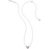 Kendra Scott Framed Ari Heart Pendant Necklace, Fashion Jewelry for Women(RHODIUM – LILAC OPALESCENT RESIN)
