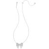 Kendra Scott Krista Bow Short Pendant Necklace, Fashion Jewelry for Women(RHODIUM – WHITE MIX)