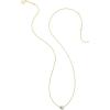 Kendra Scott Marisa 18k Yellow Gold Oval Solitaire Pendant Necklace(BLUE TOPAZ)