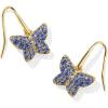 Kendra Scott 14k Gold-Plated Lillia Crystal Drop Earrings in Blue Crystal, Fashion Jewelry for Women