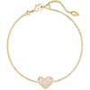 Kendra Scott Ari Heart Link Chain Bracelet for Women, Fashion Jewelry(GOLD – IRIDESCENT DRUSY)