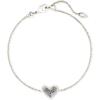 Kendra Scott Ari Heart Link Chain Bracelet for Women, Fashion Jewelry(RHODIUM – PLATINUM DRUSY)